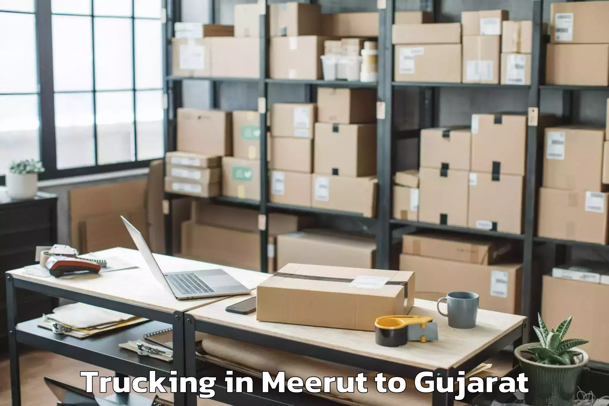 Hassle-Free Meerut to Gujarat Technological Universi Trucking